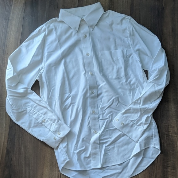 5/$100 Men's Giordano White Cotton Dress Shirt - Picture 1 of 3